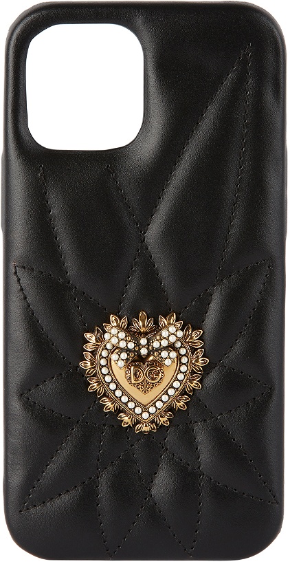 Photo: Dolce & Gabbana Black Lambskin Devotion iPhone 12 Pro Max Case