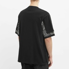 Sacai Men's Bandana Print T-Shirt in Black