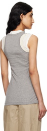 Jil Sander Gray Three-Layer Tank Top