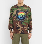 Polo Ralph Lauren - Logo-Appliquéd Camouflage-Print Fleece-Back Cotton-Blend Jersey Sweatshirt - Men - Army green