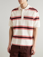 NN07 - Valentin 30047 Striped Organic Cotton-Piqué Polo Shirt - Red