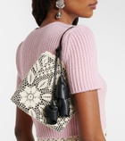 Magda Butrym Julia Small crochet leather-trimmed tote bag