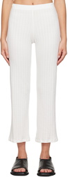 LESET White Burnout Lounge Pants
