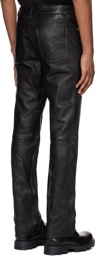 Diesel Black P-Metal Leather Pants