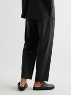 ATON - Easy Tapered Wool Trousers - Gray