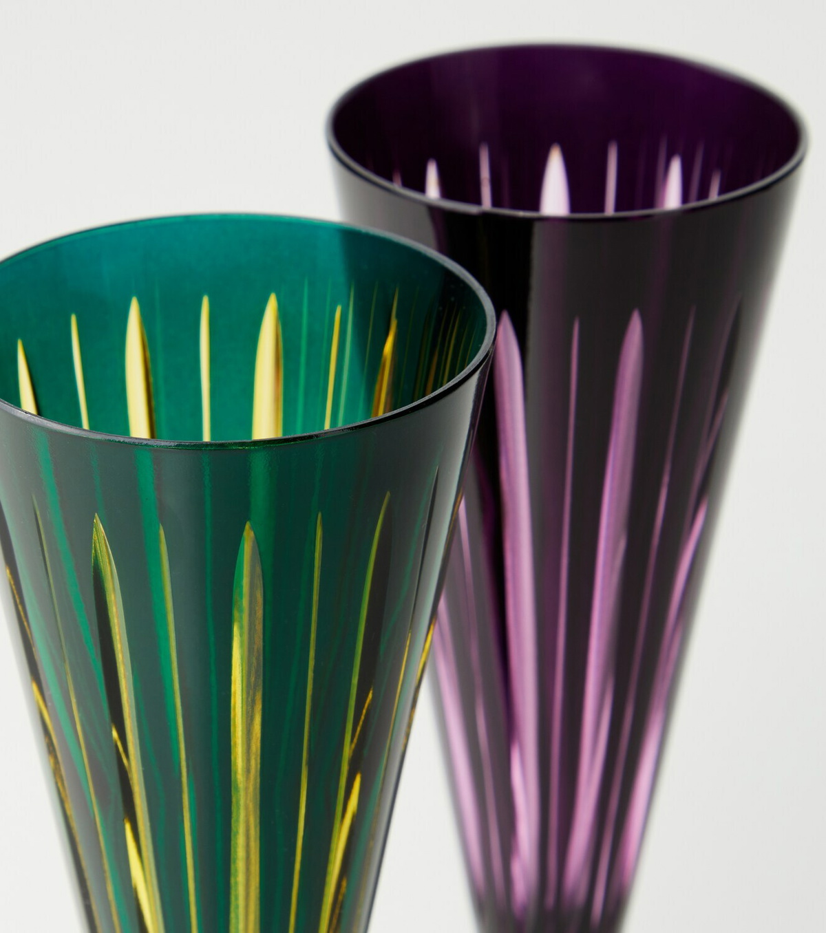 L'Objet Prism set of 4 champagne flutes