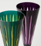 L'Objet Prism set of 4 champagne flutes
