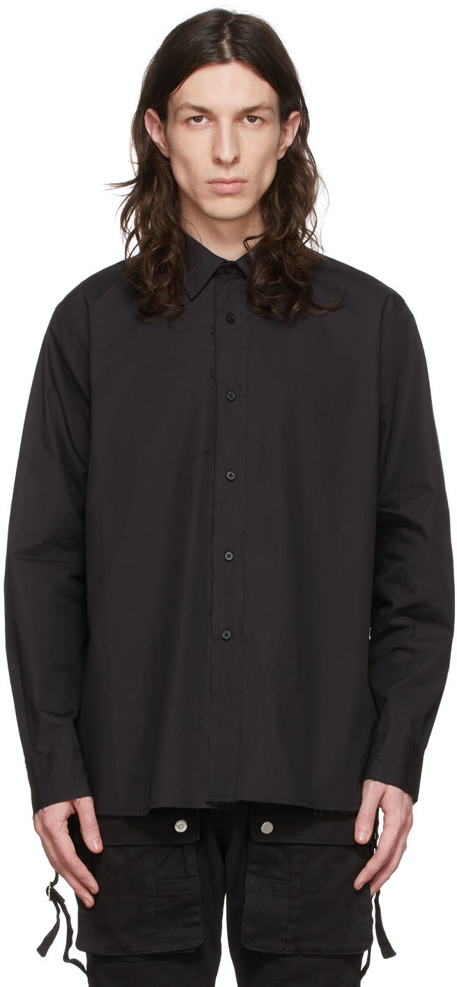 C2H4 Black Cotton Shirt C2H4