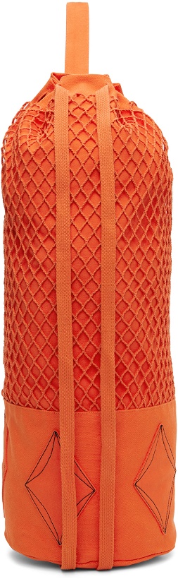 Photo: TheOpen Product SSENSE Exclusive Orange Fishnet Backpack
