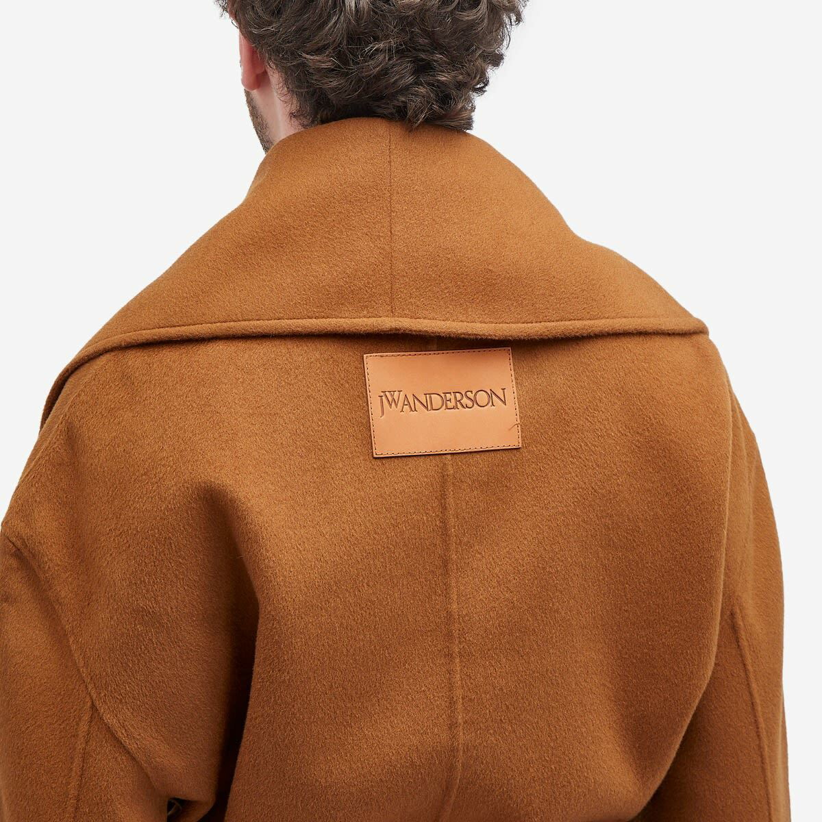 JW Anderson Women's Wrap Coat in Tobacco JW Anderson