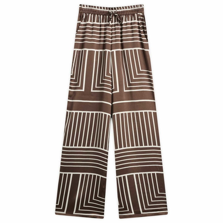 Photo: 4th & Reckless Women's Amira Print Trousers in Chocolate