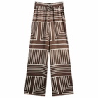 4th & Reckless Women's Amira Print Trousers in Chocolate