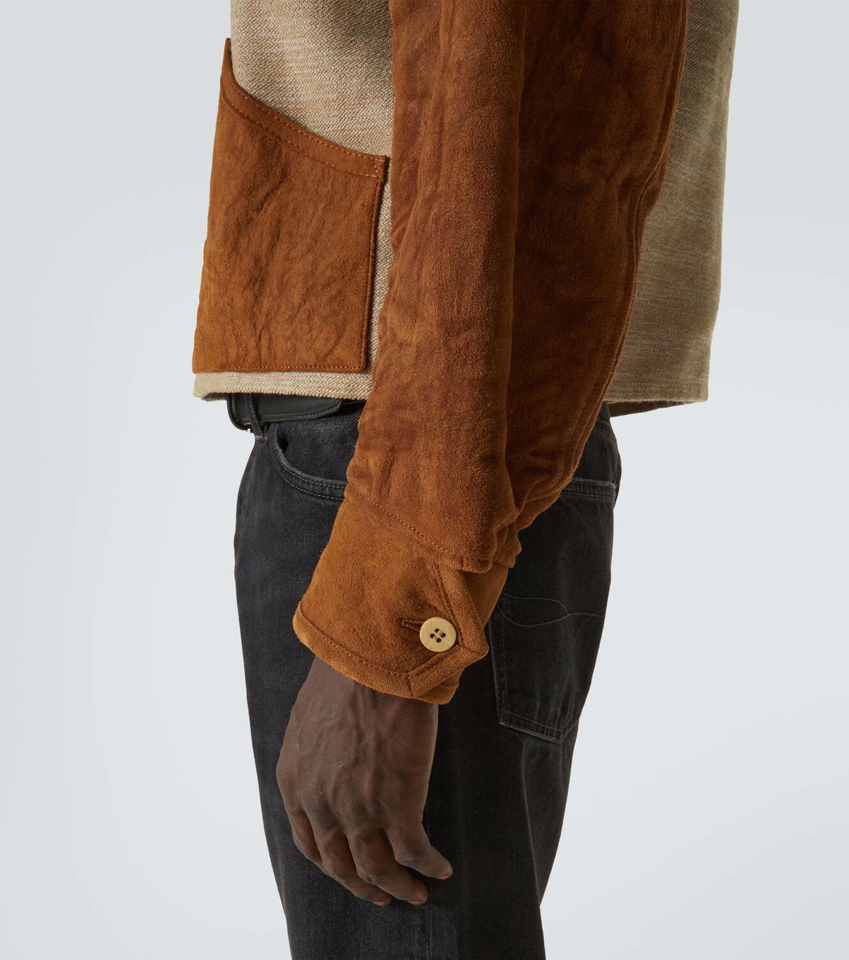 Visvim Stanza suede-trimmed wool-blend jacket Visvim