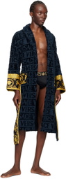 Versace Underwear Navy 'I Heart Baroque' Robe