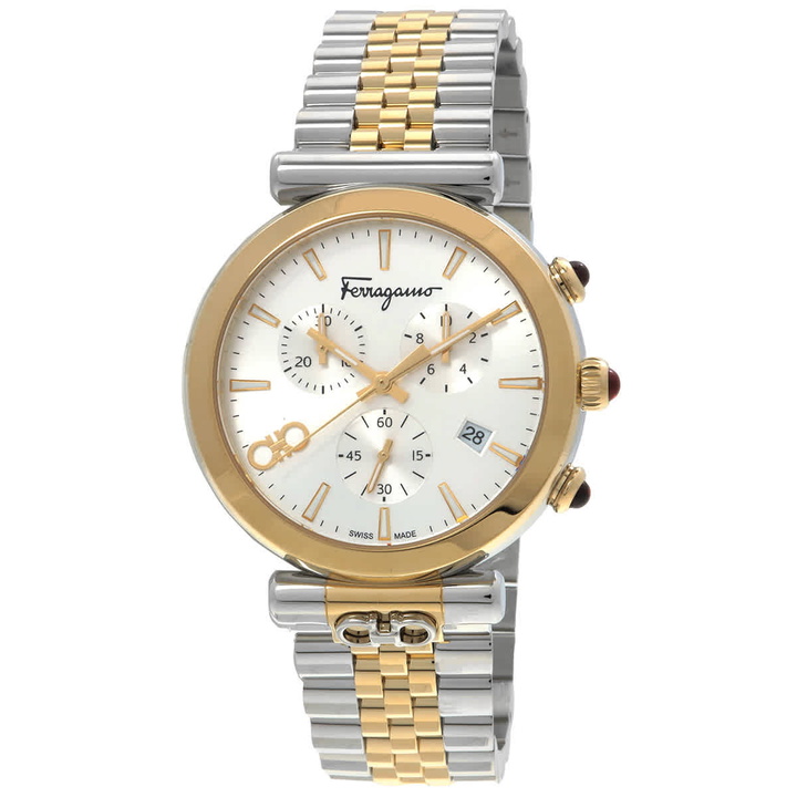 Photo: Ferragamo Ora Quartz White Dial Watch SFYB02324