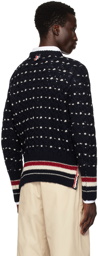Thom Browne Navy Wool Sweater