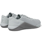 Nike Training - Metcon 5 Rubber-Trimmed Mesh Sneakers - Gray