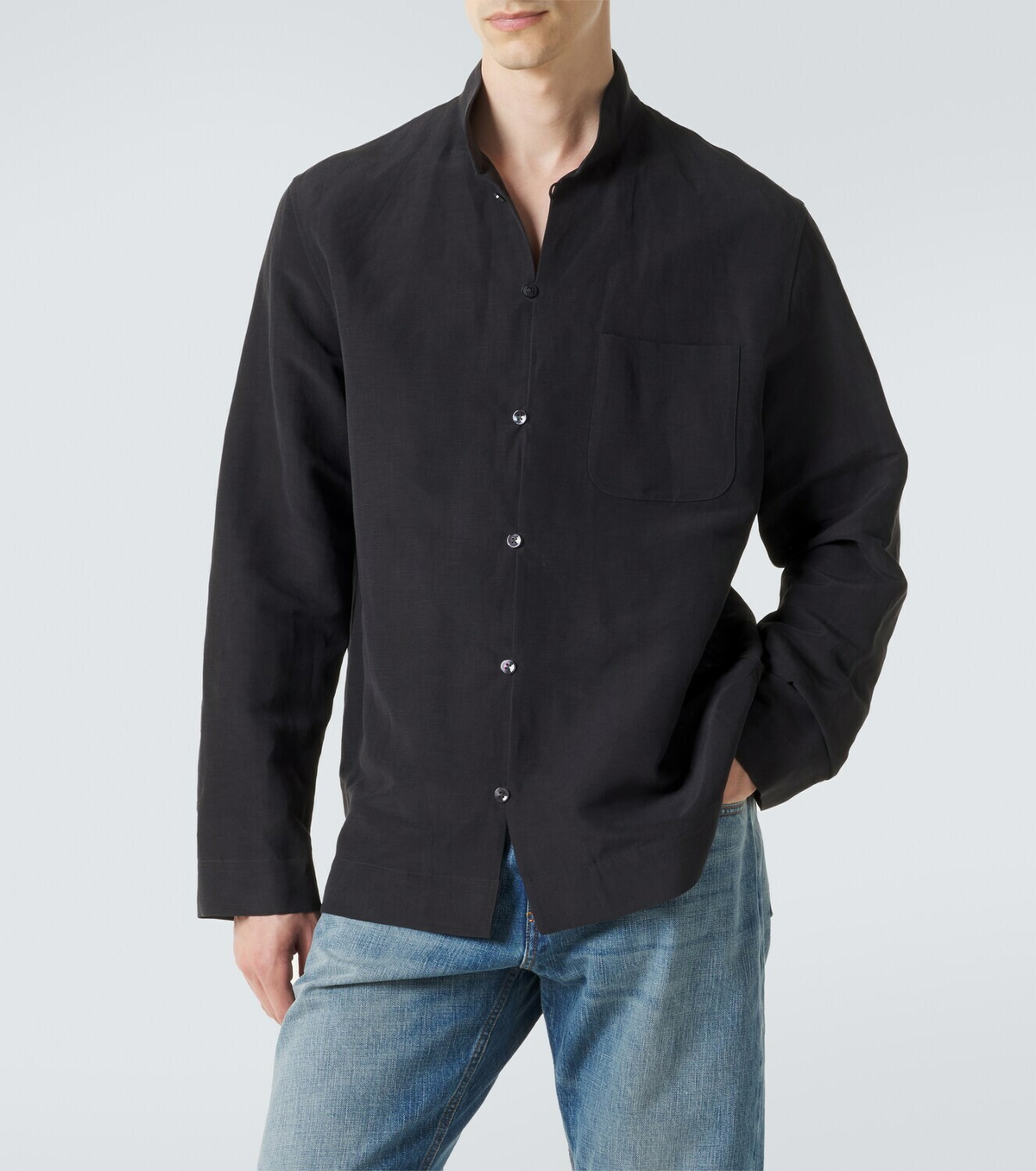 Umit Benan Francis linen and silk shirt