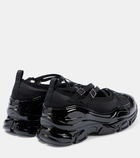 Simone Rocha Crystal Buckle Tracker leather-trimmed shoes