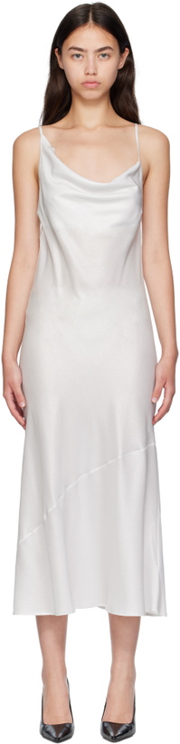 Photo: Silk Laundry Silver Carrie Midi Dress