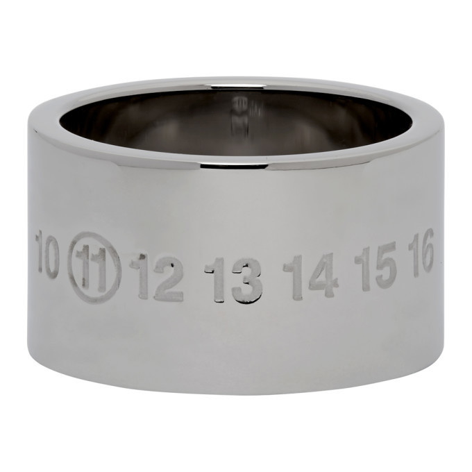 Photo: Maison Margiela Silver Chunky Numbers Ring