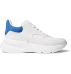 Alexander McQueen - Exaggerated-Sole Suede-Trimmed Leather Sneakers - White