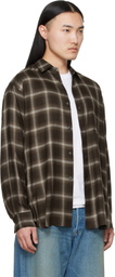 ssstein Brown Check Oversized LS Shirt