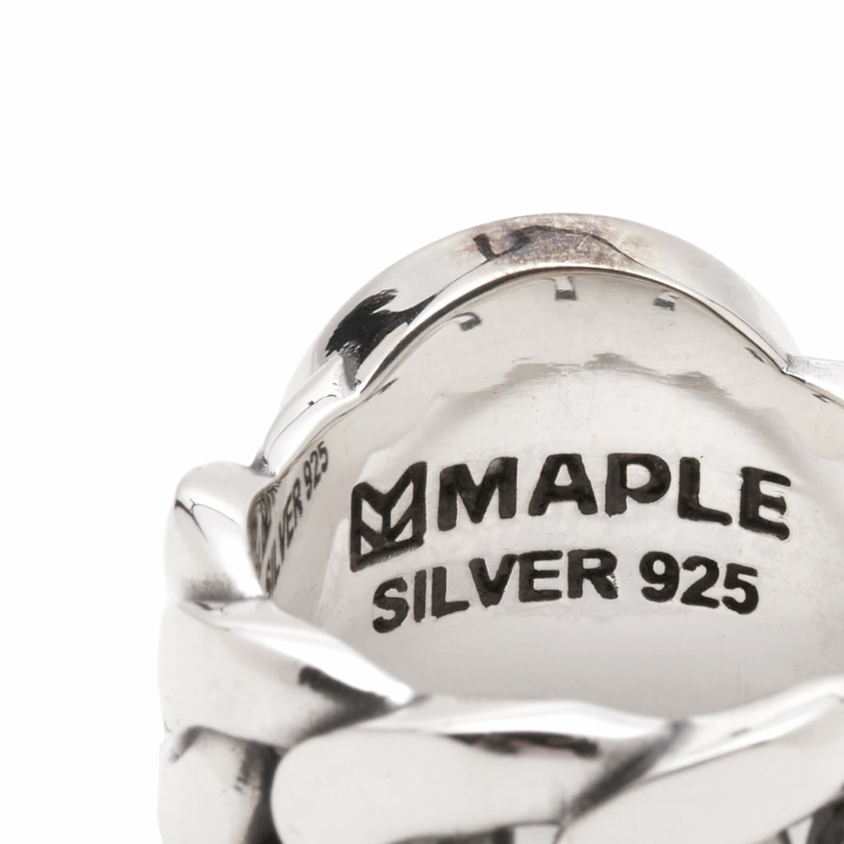 Maple Men's Swan Ring in Silver