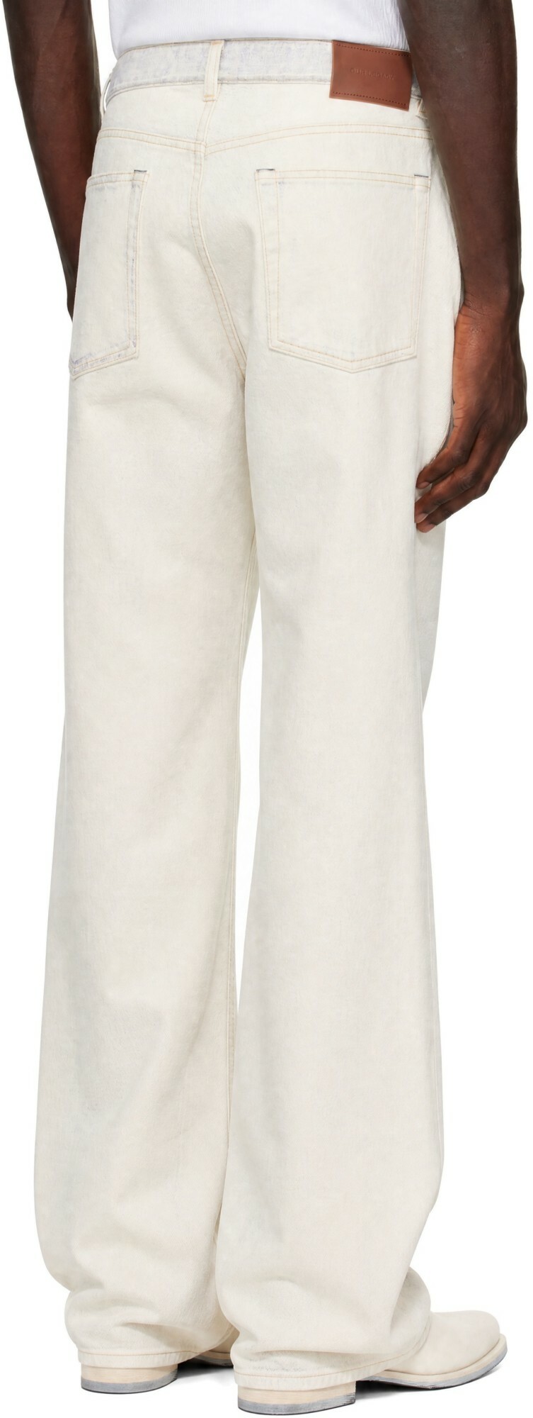 OUR LEGACY Off-White & Blue Third Cut Jeans