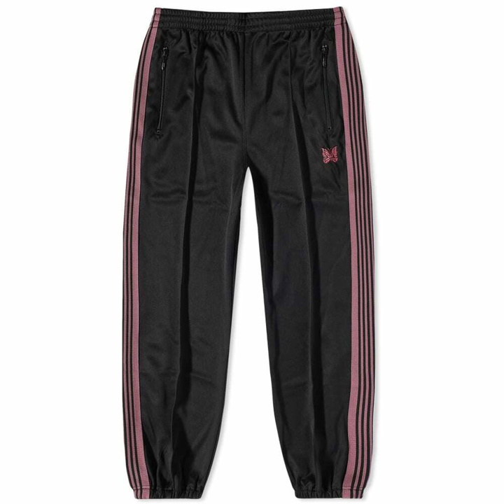 Photo: Needles Men's Poly Smooth Zipped Track Pant in Full Black