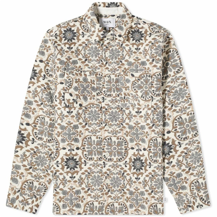 Photo: Wax London Men's Whiting Mosaic Quilt Overshirt in Beige