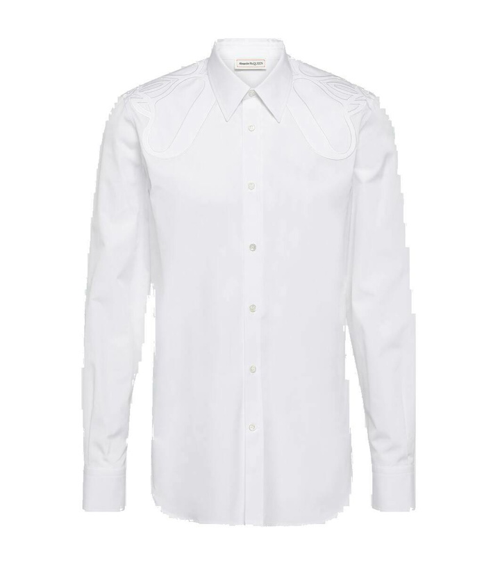 Photo: Alexander McQueen Appliqué cotton poplin shirt