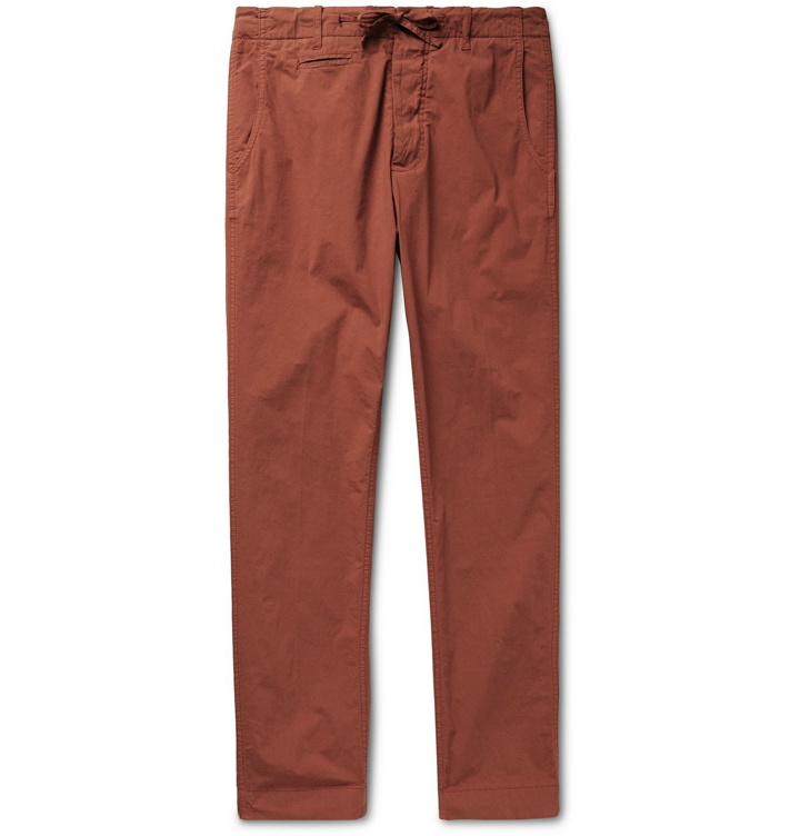Photo: MAN 1924 - Tomi Tapered Stretch-Cotton Drawstring Suit Trousers - Red