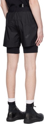 Templa Black Layered Track Shorts