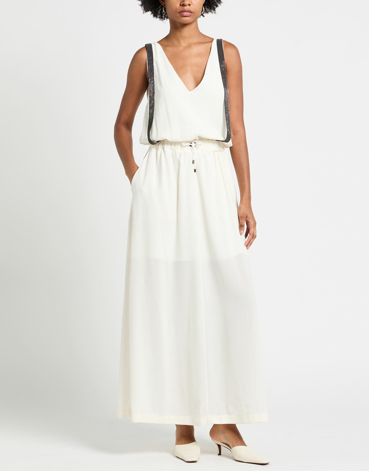 Brunello Cucinelli Womens Maxi dress Ivory
