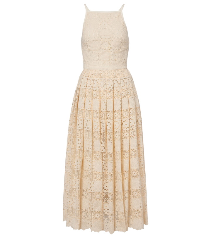 Photo: Elie Saab Silk and cotton-blend guipure lace midi dress