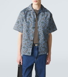 Prada Printed cotton and silk bowling shirt