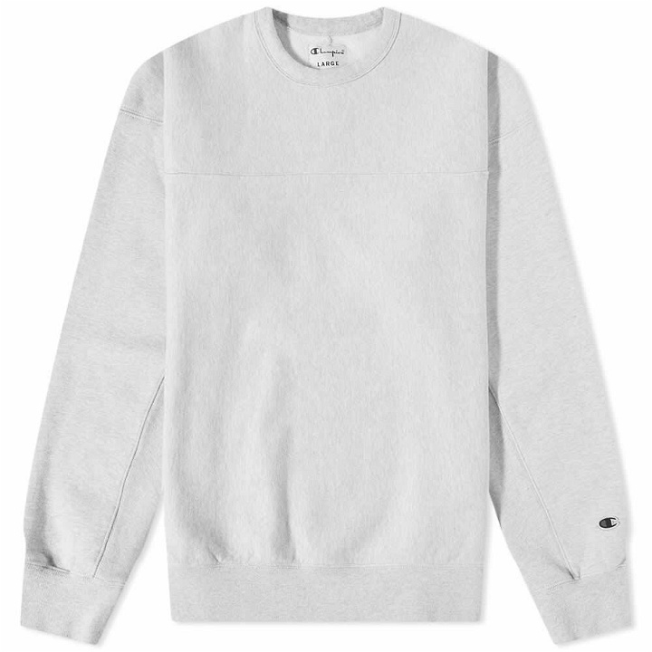 Photo: Champion Reverse Weave Men's Champion Contemporary Garment Dyed Crew Sweat in Grey