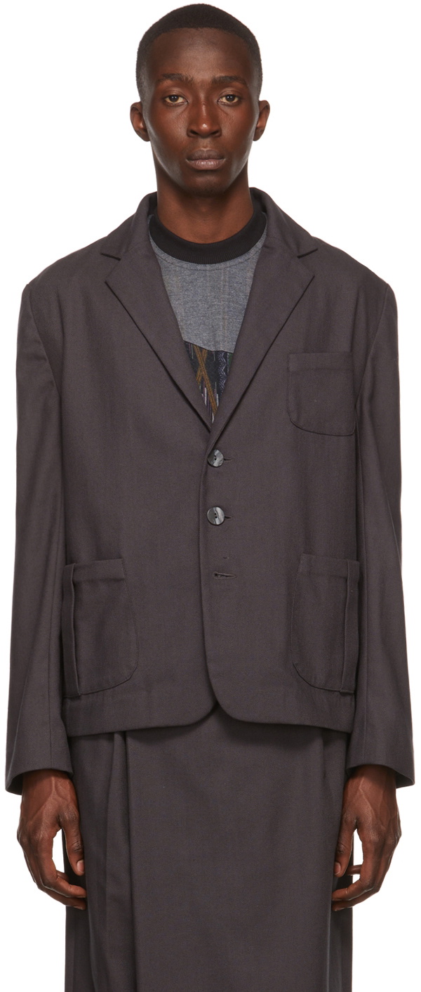 Labrum Gray Cotton Blazer