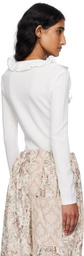 OPEN YY White Ruffle Bodysuit