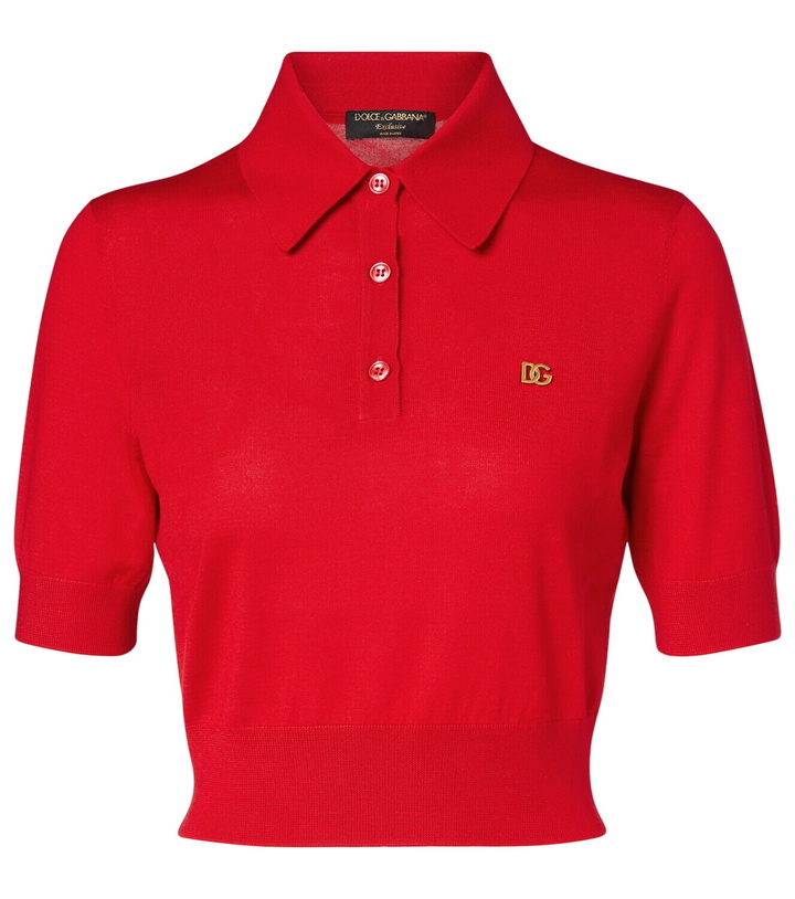 Photo: Dolce&Gabbana Knitted cashmere and silk polo shirt