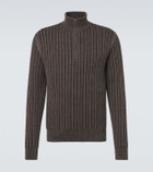 Agnona Cashmere, wool, and silk half-zip sweater