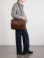 Bleu de Chauffe - Charles Leather-Trimmed Suede Briefcase