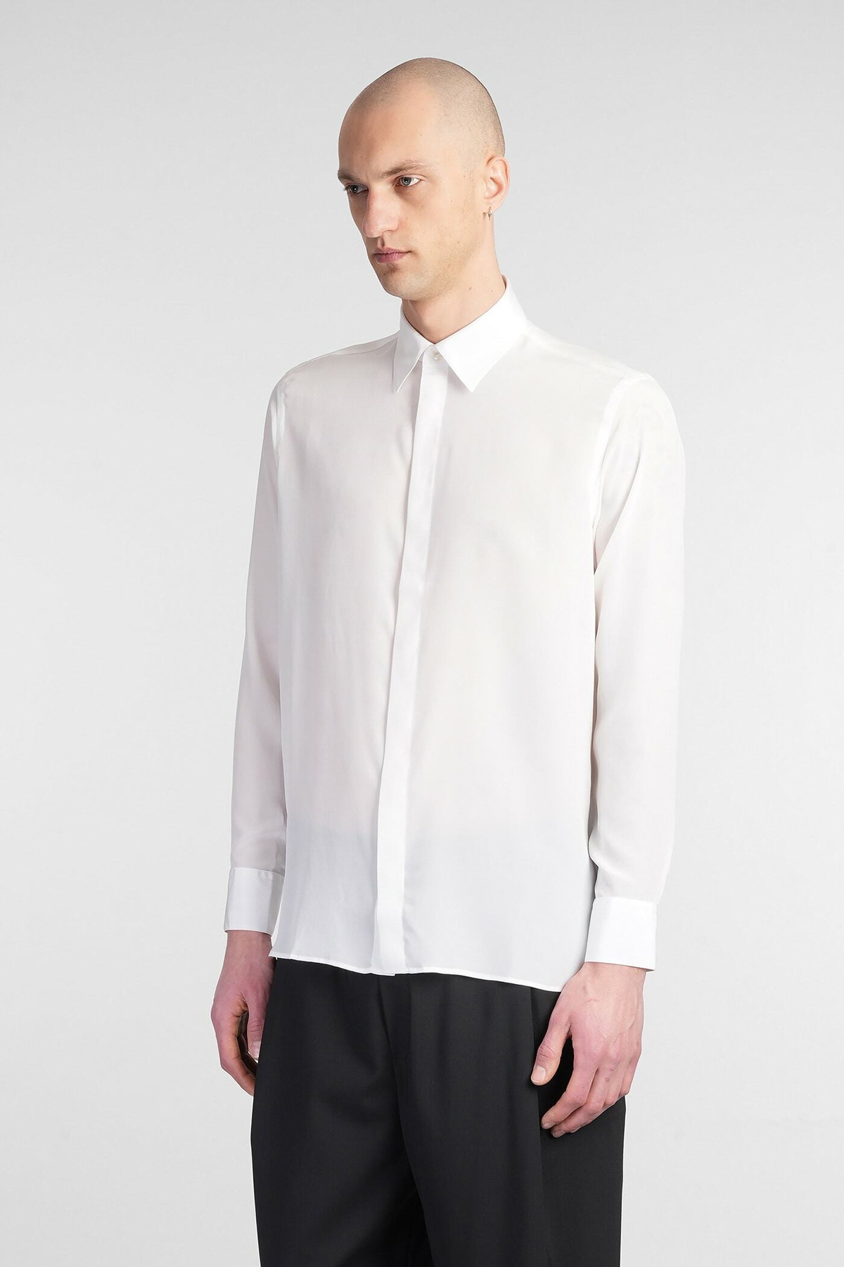 Laneus Shirt In White Silk