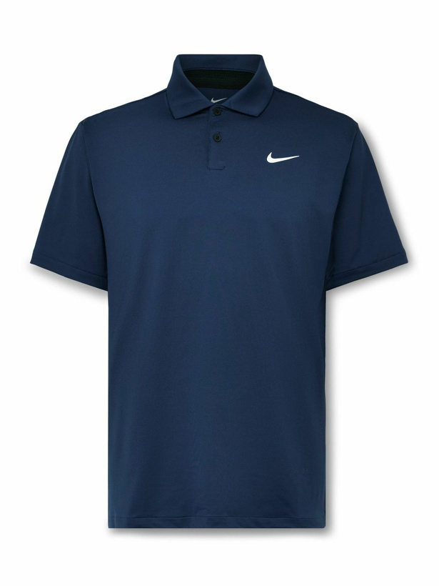 Photo: Nike Golf - Tour Logo-Print Dri-FIT Golf Polo Shirt - Blue