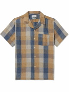 Oliver Spencer - Havana Camp-Collar Checked Linen Shirt - Neutrals