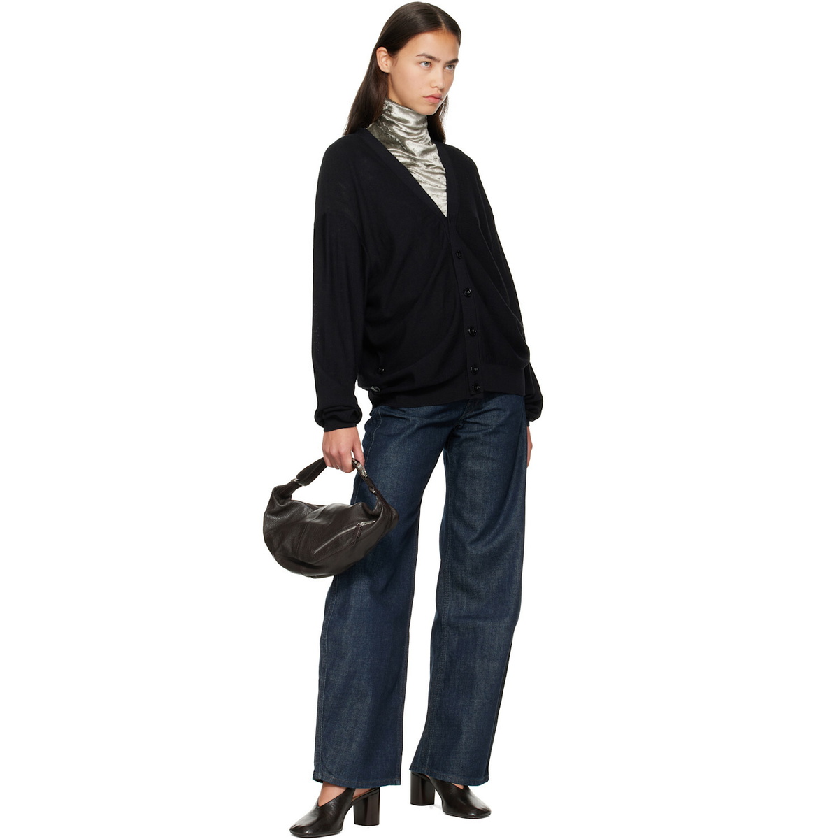 LEMAIRE Brown Mini Quiver Clip Bag