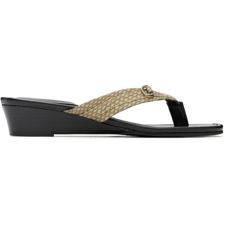 Photo: Paloma Wool Black & Beige Felipa Heeled Sandals