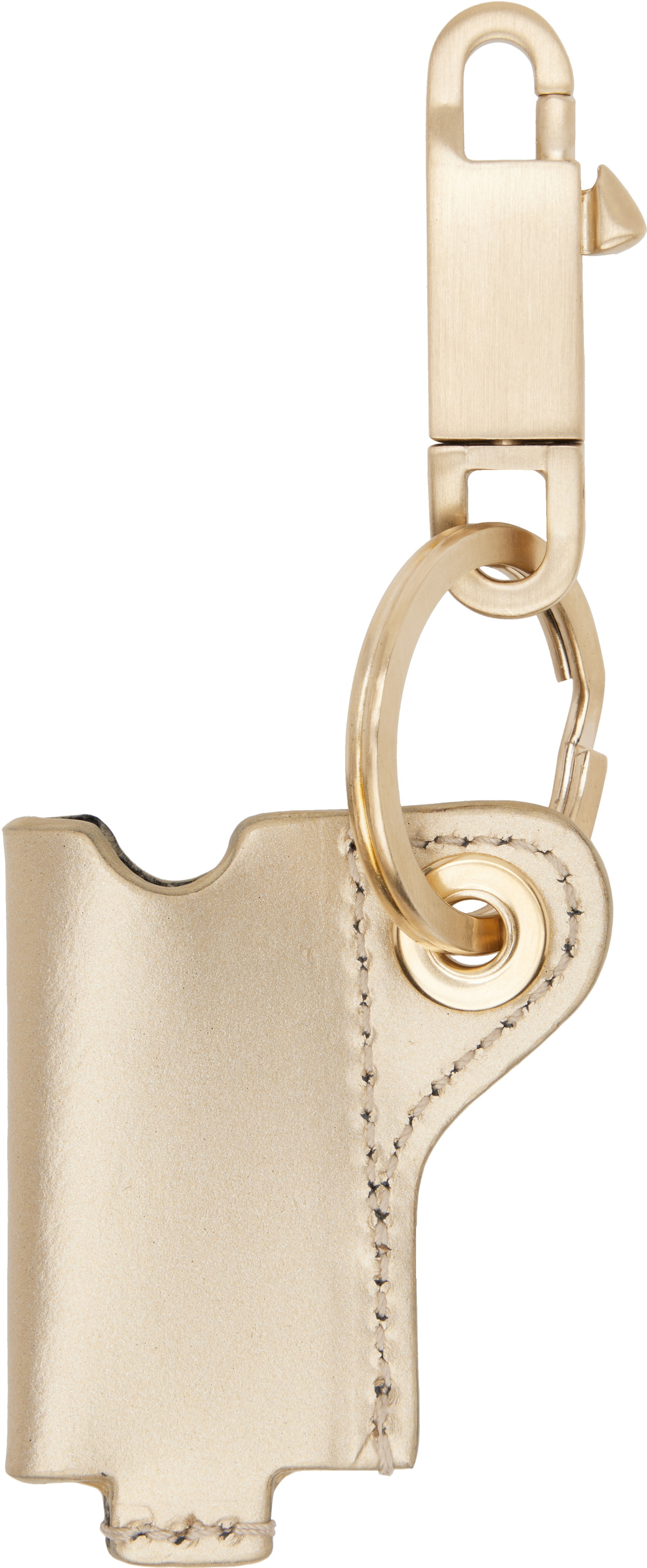 Rick Owens Gold Hollywood Mini Lighter Holder Keychain Rick Owens