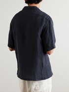 Barena - Solana Camp-Collar Linen and Cotton-Blend Shirt - Blue